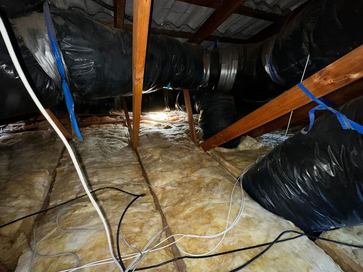 New insulation batts fitted evenly between the ceiling joists (photo 4 of 7)