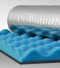 Pipes wrapped in acoustic and thermal lagging