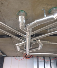 Lagged pipework installed by Oz Homes Insulation