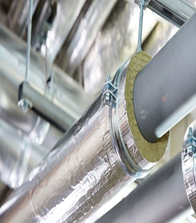 Pipe insulation fitted to building service pipes